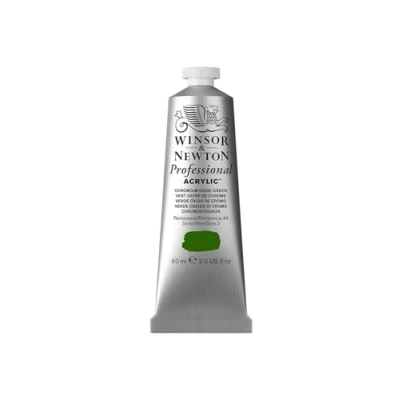 Abbildung von Winsor &amp; Newton 2320162 Professional Acrylfarbe in Künstlerqualität, hohe Farbbrillanz Deckkraft, Archivqualität, 60ml Tube Chromoxydgrün