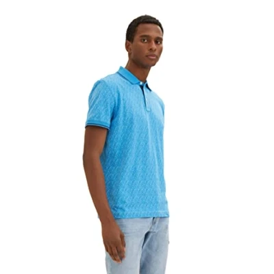 Abbildung von TOM TAILOR Herren 1035521 Poloshirt, 31264 Blue Multicolor Design, XL