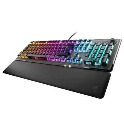 Abbildung von Turtle Beach Vulcan II Mechanische PC Gaming Tastatur, Titan Schalter, anpassbare beleuchtete RGB Tasten, abnehmbare Handballenauflage, Aluminiumplatte Schwarz