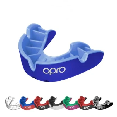 Abbildung von OPRO Mundschutz Silber Level Zahnschutz für Boxen, Kampfsport, MMA, Erwachsene &amp; Kinder Selbstanpassende Schiene Hockey, Kickboxen, Rugby Essenzielle Passform Mit zahnärztlicher Garantie