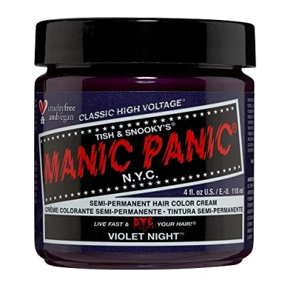 Abbildung von Manic Panic Violet Night Classic Creme, vegan, tierversuchsfrei, violette semipermanente Haarfarbe, 118 ml