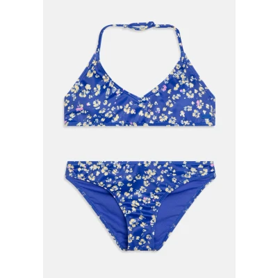 Abbildung von Roxy Shadow Floral Brasic Bikini für Kinder, Größe: 140, Blue