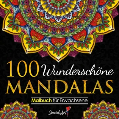 Abbildung von 100 Wunderschöne Mandalas: Mandala Malbuch für Erwachsene, toller Antistress Zeitvertreib zum Entspannen mit schönen Malvorlagen Ausmalen. (Volumen 2) (Mandalas Sammlung, Band