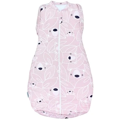 Abbildung von TupTam Baby Pucksack OEKO TEX zertifizierte Materialien Swaddle Bag Wattiert Babyschlafsack 2.5 TOG unisex, Farbe: TOG/Bärchen Rosa, Größe: 3 6 Monate