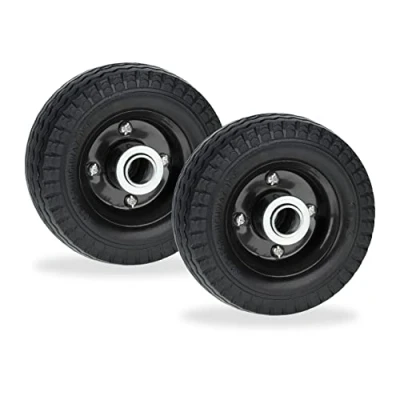 Abbildung von Relaxdays Rad für Roller, E Scooter, 6x2&quot;, 2er Set, Vollgummi, Stahlfelge, Ersatzrad, pannensicher, bis 50 kg, schwarz