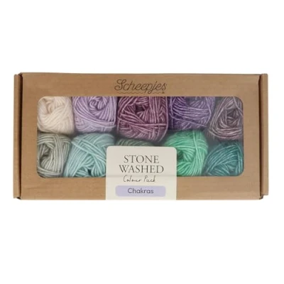 Abbildung von Scheepjes Stone Washed Farbpaket 10x25g Chakras