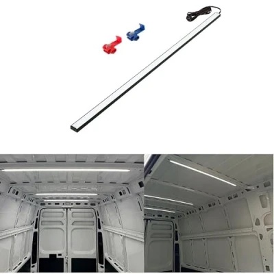 Abbildung von QLS LED Laderaumbeleuchtung Innenbeleuchtung Kofferraum 50 cm schwarz Licht Auto Wohnmobil Van Bus Caravan Boat Küche Zimmer