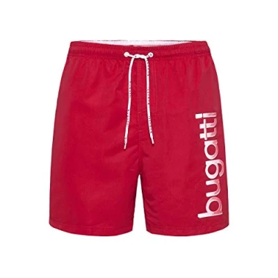 Abbildung von Bugatti Herren Badeshort in Marineblau, türkis oder schwarz, Rot (Tomato Red), 5XL