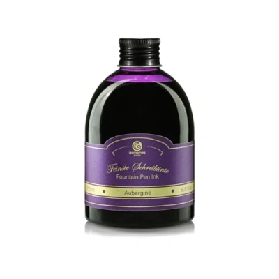 Abbildung von Octopus Fluids Füllhaltertinte in praktischer Nachfüllflasche,Schreibtinte für Füllhalter,Füllertinte,Kalligraphie Tinte Aubergine 250ml