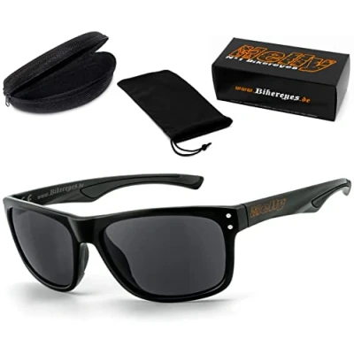 Abbildung von HELLY® No.1 Bikereyes® Bikerbrille, Motorradbrille UV400 Schutzfilter HLT® Kunststoff Sicherheitsglas nach DIN EN 166 Brille: th 2
