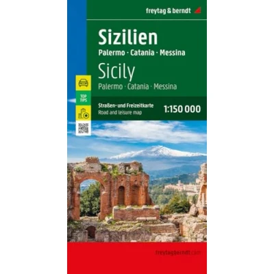 Abbildung von Sizilien, Straßen und Freizeitkarte 1:150.000, freytag &amp; berndt: Palermo Catania Messina, mit Infoguide, Top Tips (freytag berndt Auto + Freizeitkarten)