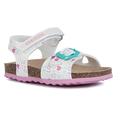 Abbildung von Geox Baby Mädchen B CHALKI Girl Sandal, White/Multicolor, 20 EU