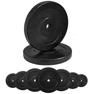 Abbildung von G5 HT SPORT Gummierte Hantelscheiben aus Gusseisen Ø 25 mm für Fitnessstudio und Home Gym von 0,5 bis 20 kg Hanteln Langhanteln (1 x 2 kg)…