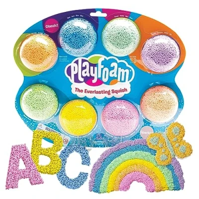Abbildung von Learning Resources Spielknete Playfoam 8 er Set, spielschaum kinder, basteln ab 3 jahre, therapieknete/schulknete, sensorik autismus spielzeug, Geschenke für Kinder 4 5 6 Jahren, Jungen/Mädchen