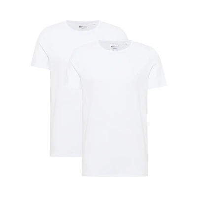 Abbildung von Mustang Tshirt basic, Herren, Größe: Medium, Weiß