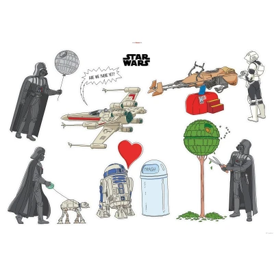 Abbildung von Komar Star Wars Wandtattoo Treatment 100 x 70 cm (Breite Höhe) 9 Teile Darth Vader, Deco Sticker, Wandaufkleber, Wandsticker, Wanddeko, Kinderzimmer 14736h