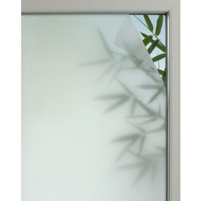 Abbildung von GARDINIA Statische Fensterfolie Privacy 50, Selbsthaftend, Blickschutz, Lichtdurchlässig, Sichtschutzfolie, Haftet statisch ohne Kleber, 45 x 150 cm, Halbtransparent