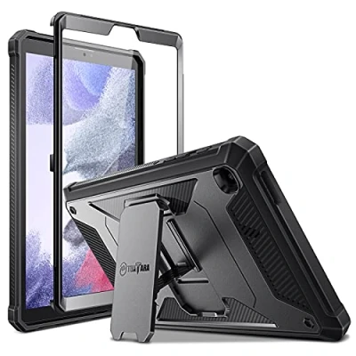 Abbildung von Fintie Hülle für Samsung Galaxy Tab A7 Lite 8.7 2021, Ganzkörper Rugged Hybrid Stand Schutzhülle mit eingebauter Schutzfolie Zoll SM T220/T225/T227, Schwarz