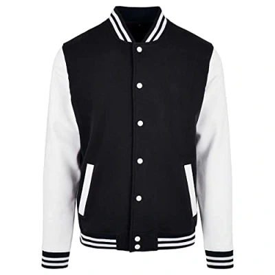 Abbildung von Build Your Brand Herren BB004 Basic College Jacket Jacke, Black/White, 3XL