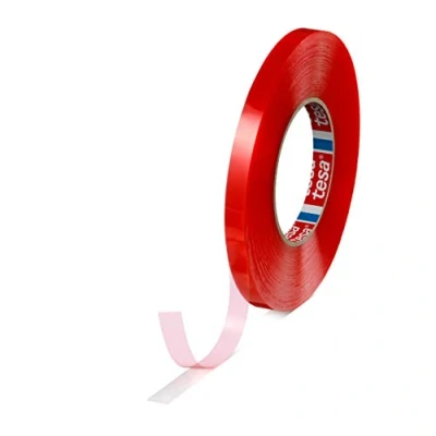 Abbildung von COVERBAGBCN TESA doppelseitiges Klebeband, transparent, 6 mm x 50 m Hohe Temperatur und Außenbeständigkeit PET Träger, modifizierter Acrylkleber