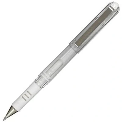 Abbildung von Pentel K230 WO Hybrid Gel Grip DX Tintenroller mit pigmentierter Tinte, 12 er Packung, weiß