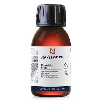 Abbildung von Naissance Wildrosenöl/Hagebuttenkernöl (Nr. 246) 100ml Natürliches, feuchtigkeitsspendend, nährend &amp; pflegend für alle Hauttypen Haare, Gesicht, Haut und Nägel