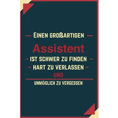 Abbildung von Geschenk BESTER Assistent: Notizbuch als für den besten Assistent A5 / liniert 120 Seiten Tagebuch Terminplaner Geschenkidee zum ... Mann Abschied Abschiedsgeschenk