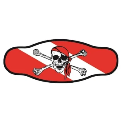 Abbildung von Best divers Uhrenarmband Maske aus Neopren, doppelt Folio, Jolly Roger