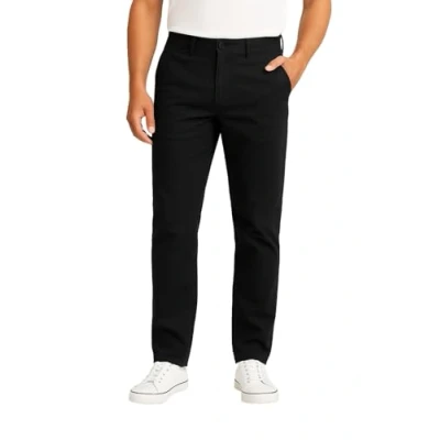 Abbildung von D’MARO Herren Chino Hose Regular Fit Baumwolle mit Stretch Bequeme Stoffhose für Freizeit &amp; Business Modern Pflegeleicht Chinos Männer Schwarz 32W/34L