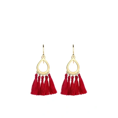 Abbildung von Elli Festival BOHO LOOK Ohrringe, Damen, Größe: One Size, Rot