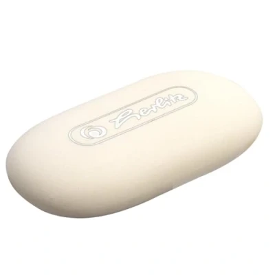 Abbildung von Herlitz Radierer Speckgummi, oval, weiß für Graphit