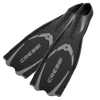 Abbildung von Cressi Pluma / Bag Premium Flossen Set, Schwarz/Silber, 37/38