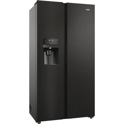 Abbildung von Haier SBS 90 SERIE 5 HSR5918DIPB Kühl Gefrierkombination/Schwarz/Energieeffizienzklasse D/Wasser und Eiswürfelspender/Festwasseranschluß/Multi Airflow System/Total No Frost