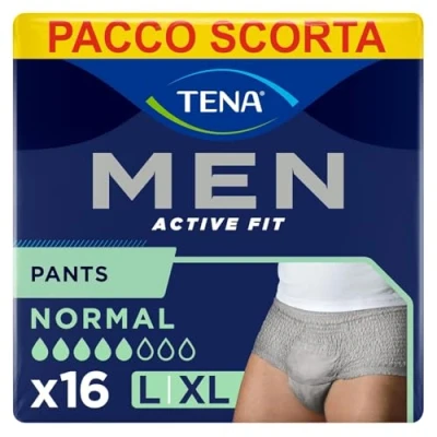 Abbildung von TENA Men Active Fit Pants Normal Größe Large Grau Herren Unterhose Atmungsaktiv 2x8 Stück