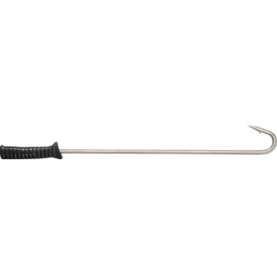 Abbildung von SEAC Fishing Gaff Angelgaff mit Edelstahlhaken und ergonomischem Griff, 2 Größen erhältlich, Schwarz/Metall, 47 cm