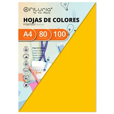 Abbildung von Pack 100 Hojas Color Oro Tamaño A4 80g