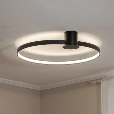 Abbildung von SOLLUX TH.132 Deckenleuchte RIO schwarz 4000K L: 78cm, B: 87cm, H: 12,5cm, LED/50W,