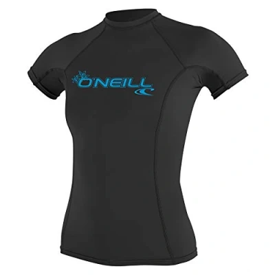 Abbildung von O&#039;Neill Wetsuits Damen Uv Schutz wms basic skins S/S crew Rash Vest, Schwarz, L