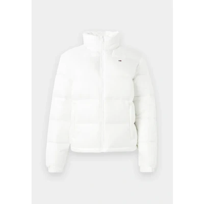 Abbildung von Tommy Jeans HOOD Puffer Winterjacke, Damen, Größe: 34, Ecru
