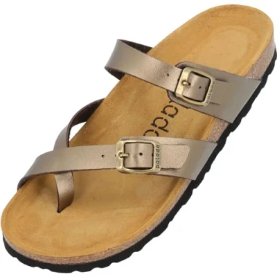 Abbildung von Palado CRES Pantolette flach, Damen, Größe: 41, Bronze matt Schuhe