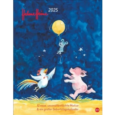 Abbildung von Helme Heine: Edition Kalender 2025: Liebevoll illustrierter Wandkalender von Heine mit 12 neuen, unveröffentlichten Motiven. 34 x 44 cm. (Helme Heye)