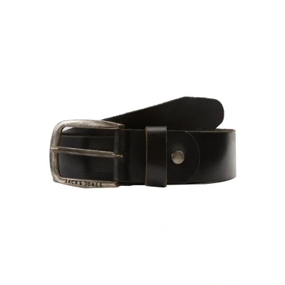 Abbildung von Herren Jack &amp; Jones Ledergürtel JACPAUL Belt Echt Leder Jeans Hosen Gürtel, Farben:Schwarz, Größe Gürtel:90