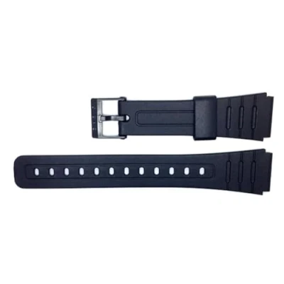Abbildung von Casio Uhrenarmband Resin schwarz 18 mm F 105W, 91W, Harz, 0, 0