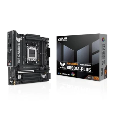 Abbildung von ASUS TUF Gaming B850M PLUS Mainboard Sockel AMD AM5 (AMD B850, mATX, DDR5 Speicher, PCIe 5.0, 2X 4.0 M.2, Aura Sync)
