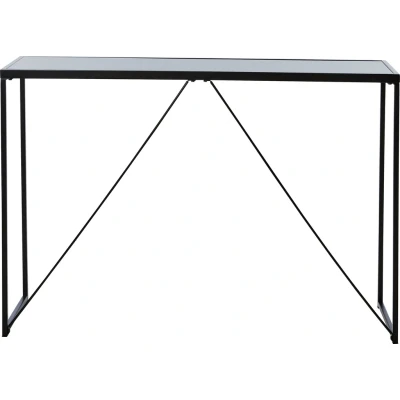 Abbildung von Jahnke Glam Console Konsole, Engineered Wood, Schwarzglas/Schwarz, One Size