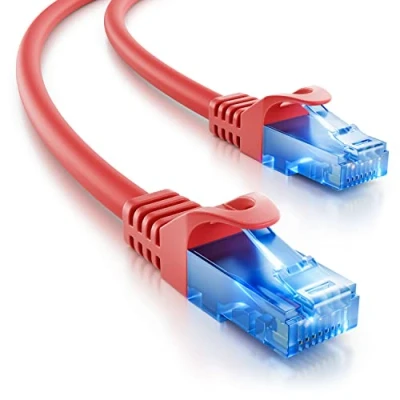 Abbildung von deleyCON 5m CAT.6 Ethernet Gigabit Lan Netzwerkkabel RJ45 CAT6 Kabel Patchkabel Kompatibel zu CAT.5 CAT.5e CAT.6a Cat.7 Rot