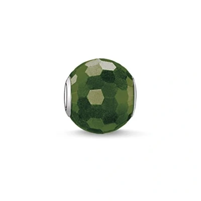 Abbildung von Thomas Sabo Damen Bead Heliotrop grün facettiert Karma Beads 925 Sterling Silber K0090 652 6
