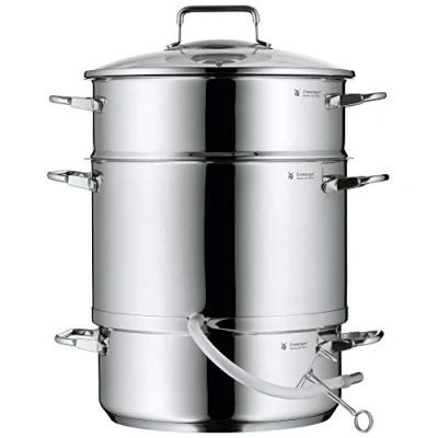 Abbildung von WMF Entsafter Dampfentsafter Induktion 7l, Fruchtentsafter mit Glasdeckel 25 cm, Cromargan Edelstahl poliert