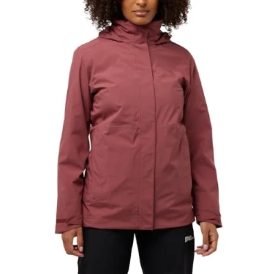 Abbildung von Jack Wolfskin Rotwand 3IN1 Hardshelljacke, Damen, Größe: Large, Red ochre