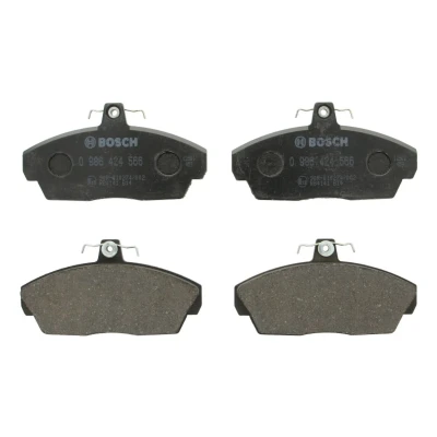 Abbildung von BOSCH 0 986 424 566 Bremsbelagsatz Low Metallic mit Anti Quietsch Blech, Schrauben Zubehör LAND ROVER: Freelander I Off Road